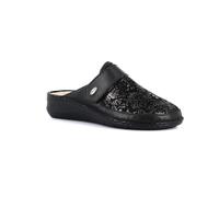 GRUNLAND-DAMI comfort slipper with closed toe and stretch, Conforma sole, removable insole made of cork and leather and hand-stitched seams