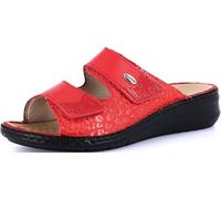 GRUNLAND-DAMI comfort slippers with double velcro fastening, Conforma sole, removable cork and leather insole and hand-stitched seams