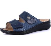 GRUNLAND-DAMI comfort slippers with double velcro fastening, Conforma sole, removable cork and leather insole and hand-stitched seams
