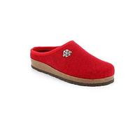 Grunland Felt Open Back Slipper red Size: 6 UK