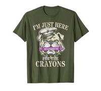 Grunt I'm JUST HERE for Crayons Soldier Family Military T-Shirt