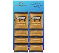 Gruntled Flavoured Pork Crackling | English Mustard Flavour | Pub Card 8x35g