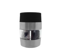 Grunwerg 2-in-1 Oval Salt and Pepper Mill, Stainless Steel & Acrylic
