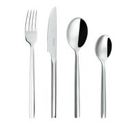 Grunwerg 24 Piece Chopstick Style Stainless Steel Cutlery Set - 24BXCHP (Packaging may vary), Silver, Stainlesssteel