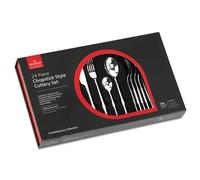Grunwerg 24 Piece Chopstick Style Stainless Steel Cutlery Set - 24BXCHP (Packaging may vary), Silver, Stainlesssteel