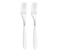 Grunwerg 2DF650W Yin & Yang Dessert Forks, 18/10 Stainless Steel, White