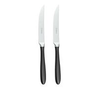 Grunwerg 2STK650BK Steak Knives, Stainless Steel, White