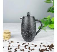 Café Olé BFD Granite Cafetière, 18/10 Stainless Steel Double wall Body and mesh Filter, Black Granite Effect Finish, 350ml (3 Espresso Cups or 1 Mug)