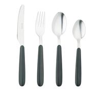 Grunwerg 16BX4311BK 16 Piece Cutlery Set, Stainless Steel, Black