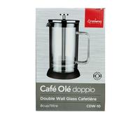 Grunwerg Cafe Ole Doppio Black Cafetiere 8 Cup 1L French Press Coffee Maker