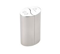 Grunwerg SP-1586S Condimates Mix & Match Interlocking Flavour Creators 2 Piece Salt & Pepper Shakers with Ceramic Gears, Satin Finish, 15cm, Stainless Steel, Steel