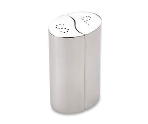 Grunwerg Condimates Mix & Match Interlocking Flavour Creators 2 Piece Salt & Pepper Shakers with Ceramic Gears, Mirror Finish, 10cm