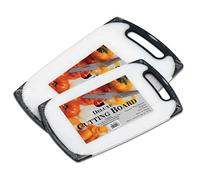 Grunwerg Deluxe Non-Slip Cutting Board, White, 25 x 15 x 1.25 cm
