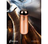 Grunwerg Drink Pod Vacuum Flask 200ml Metallic Copper Double Wall LeakProof