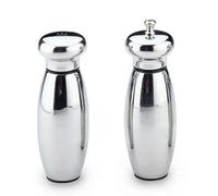 Grunwerg Gmill 2 Piece Pepper Mill & Salt Shaker, Stainless Steel, Mirror Finish, 15cm