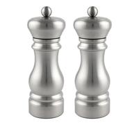Grunwerg Gmill 2-Piece Stainless Steel Salt And Pepper Mill Set, 17Cm
