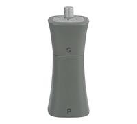 Grunwerg Gmill Acrylic 2-in-1 Combination Salt Shaker & Pepper Mill 14cm, SP-9174GY, Grey