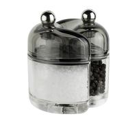 Grunwerg Gmill Condimates Acrylic Salt & Pepper Set, 10cm, Easy Fill, Black