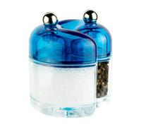 Grunwerg Gmill Condimates Acrylic Salt & Pepper Set, 10cm, Easy Fill, Blue