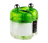 Grunwerg Gmill Condimates Acrylic Salt & Pepper Set, 10cm, Easy Fill, Green
