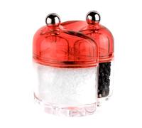 Grunwerg Gmill Condimates Acrylic Salt & Pepper Set, 10cm, Easy Fill, Red