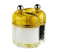 Grunwerg Gmill Condimates Acrylic Salt & Pepper Set, 10cm, Easy Fill, Yellow