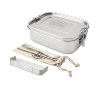 Pioneer Out for Lunch Stainless Steel Lunch Box Leakproof Portable Bento Box Style Container With Cutlery Included - 800ml Capacity