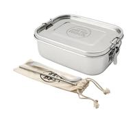 GRUNWERG OUT FOR LUNCH LEAKPROOF S/S LUNCH BOX W SPORK STRAW & BAG MIRROR 1400ML