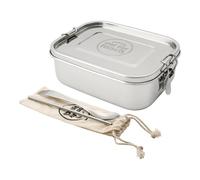 GRUNWERG OUT FOR LUNCH LEAKPROOF S/S LUNCH BOX W/ SPORK STRAW & BAG MIRROR 0.8ml