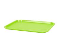 Grunwerg P-1216G/6 Set of 6 Fast Food Plastic Trays - Rectangular, Green, 16” x 12