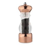 Grunwerg PM-817CU Salt or Pepper Mill Copper & Acrylic, Durable Ceramic Grinding Mechanism Scandinavian BPA Free 6 cm x 6 cm x 17 cm