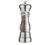 Grunwerg Salt and Pepper Mill, Double Mill, Stainless Steel, 22cm
