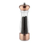 Salt or Pepper Mill Bronze & Acrylic, Durable Ceramic Grinding Mechanism Scandinavian BPA Free 6 cm x 6 cm x 21 cm