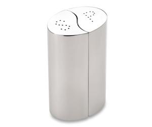 Grunwerg SP-1586M Condimates Mix & Match Interlocking Flavour Creators 2 Piece Salt & Pepper Shakers with Ceramic Gears, Mirror Finish, 15cm, Silver