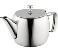 Grunwerg Universal 9000 Series 18/8 Stainless Steel Mirror Polished Tea Pot with Cool Touch Hollow Handle, 40oz