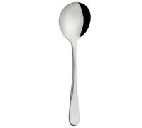 Grunwerg Venus Soup Spoons, 18/0 Stainless Steel, Mirror Finish, Fiddle Pattern - Stylish Everyday Cutlery (Pack of 12)