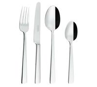 Grunwerg Westminster 24 Piece Cutlery Set, 18/10 Stainless Steel, 6 x Table Forks, Table Knives, Teaspoons, Dessert Spoons, Silver