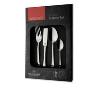 Grunwerg Windsor 24-Piece Boxed Mirror Cutlery Set 24BXWDR, 18/0 Stainless Steel