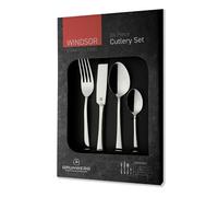 Grunwerg Windsor 24-Piece Boxed Mirror Cutlery Set 24BXWDR, 18/0 Stainless Steel