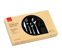 Grunwerg Windsor 24-Piece Boxed Mirror Cutlery Set 24BXWDR, 18/0 Stainless Steel