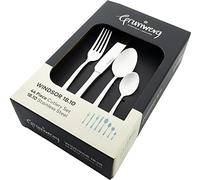 Grunwerg Windsor 44-Piece Cutlery Set 44BXWSR, 18/10 Stainless Steel, Silver