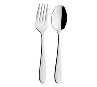 Grunwerg Windsor Carded 2-Piece Children’s Fork and Spoon, First Cutlery Set, 18/0 Stainless Steel