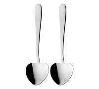 Grunwerg Windsor Carded 2-Piece Heart-Shaped Cereal/Dessert Spoon Set 2HRDSWDR/C 18/0 Stainless Steel, Silver