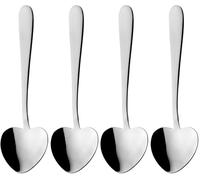 Grunwerg Windsor Carded 2-Piece Heart-Shaped Cereal/Dessert Spoon Set 2HRDSWDR/C 18/0 Stainless Steel, Silver (Pack of 2)