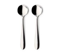Grunwerg Windsor Carded 2SLTSWSR/C Set of 2 Stainless Steel Salt and Condiment Spoons, Mirror, 9.5 x 2.5 x 1 cm