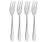 Grunwerg Windsor Carded 4-Piece Pastry Fork Set 4PAFWDR/C, 18/0 Stainless Steel, Red,Black