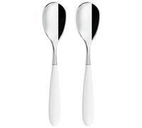 Grunwerg 2CS650W Yin & Yang Coffee Spoons, 18/10 Stainless Steel, White