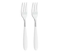 Grunwerg 2PAF650W Yin & Yang Pastry Forks, 18/10 Stainless Steel, White