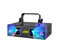 Gruolin RGB Full Color Laser Stage Light Music Sound Activated & DMX Control Patterns Scan Lights, Perfect for Party Disco Bar Club Stage & DJ Lighting