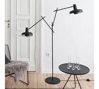GRUPA Arigato floor lamp, 2-bulb, black